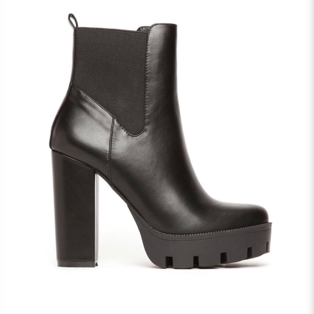 Fashion Nova Black Platform No More Games Booties